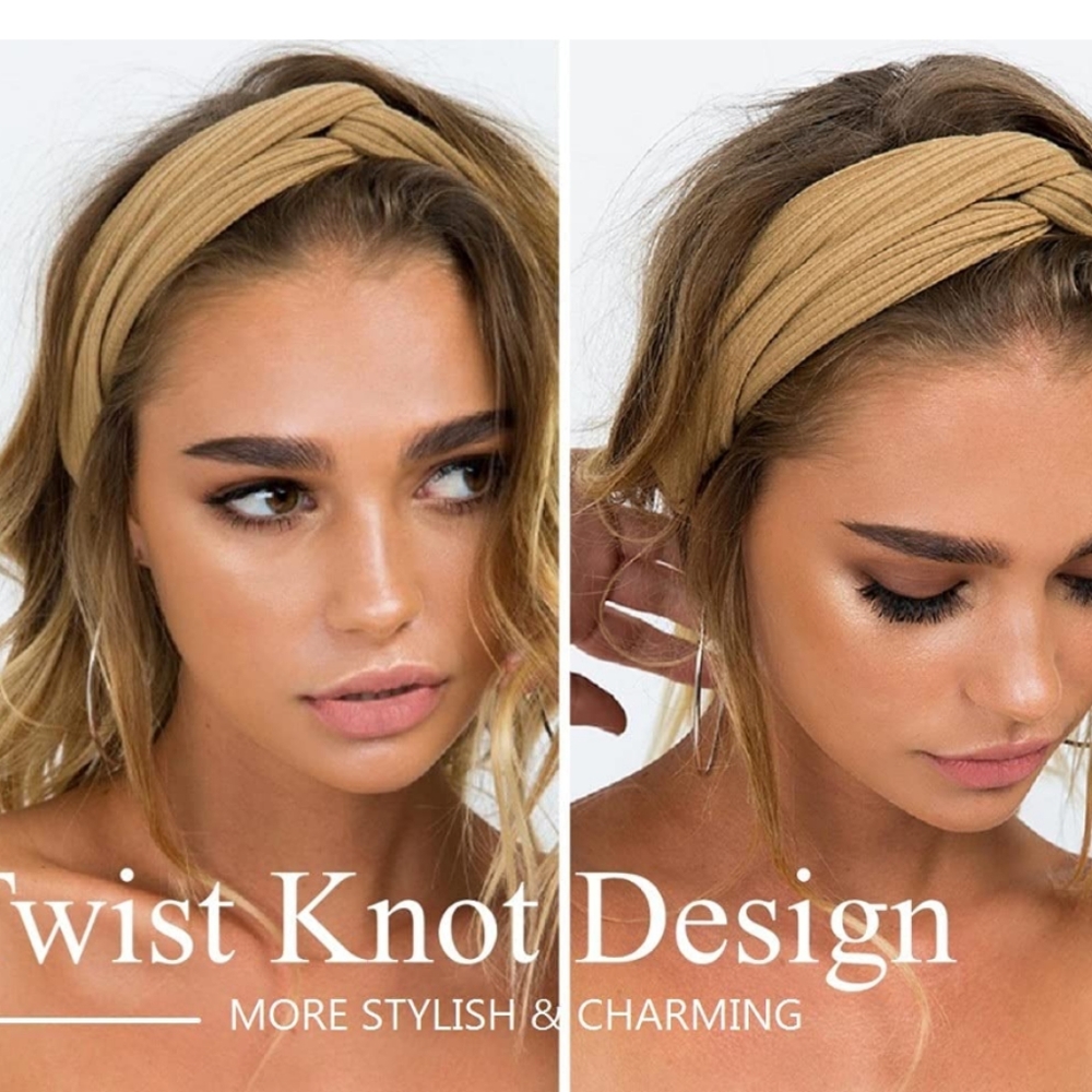 2 Top Knot Style Headbands